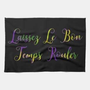 Painted Laissez Le Bon Temps Rouler Geschirrtuch