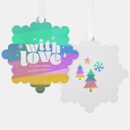 Painted Layers Christmas Paper Ornament Card