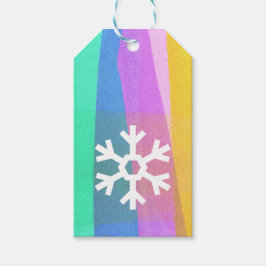 Painted Layers Snowflake Gift Tag Geschenkanhänger