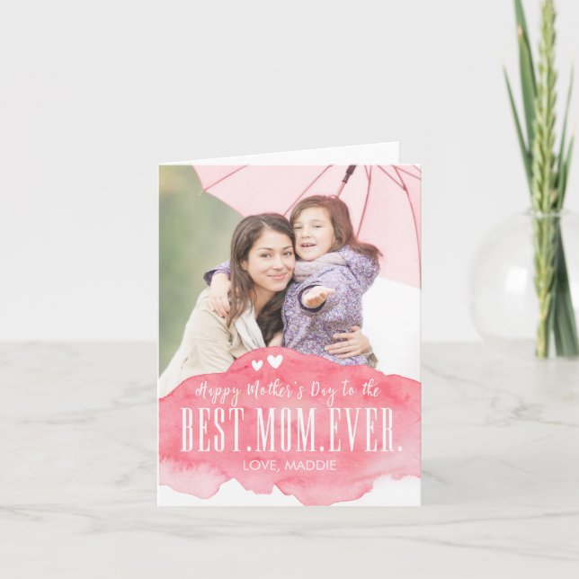Painted Love Mothers Day Carte photo (Devant)