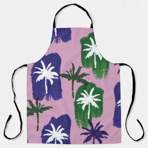 Painted Palm, Navy Blue Green. Schürze