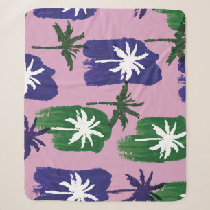 Painted Palm, Navy Blue Green. Sherpadecke