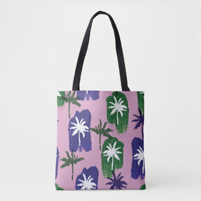 Painted Palm, Navy Blue Green. Tasche (Vorderseite)