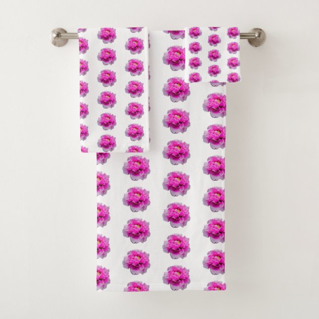 Painted Peony Badhandtuch Set (Insitu)