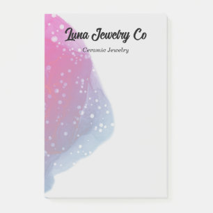 Painted Pink Rainbow Business Post-it Klebezettel