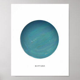 Painted Planet Neptune Art Print Poster
