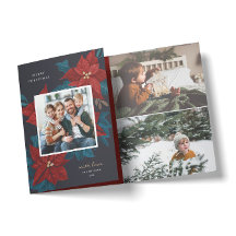 Painted Poinsettias Christmas Photo