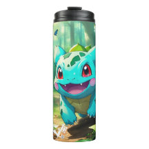 Painted Pokémon Bulbasaur Chasing Butterflies