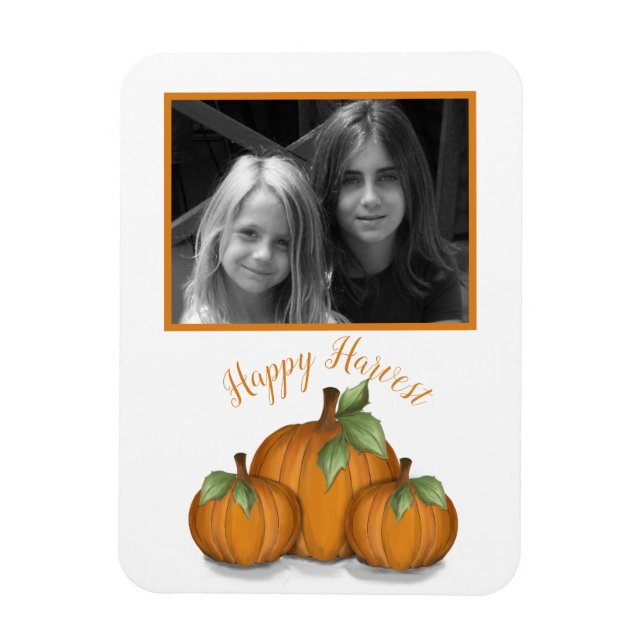 Painted Pumpkins Foto Magnet (Vertikal)
