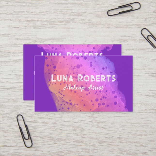 Painted Rainbow Business Card Visitenkarte (Vorderseite/Rückseite Beispiel)