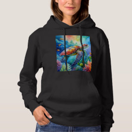 Painted Sea Turtle  Hoodie