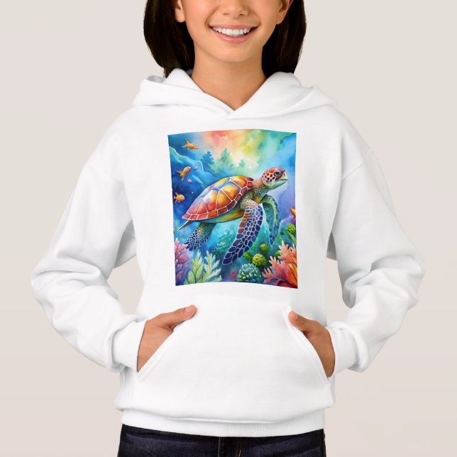 Painted Sea Turtle  Hoodie (Vorderseite)