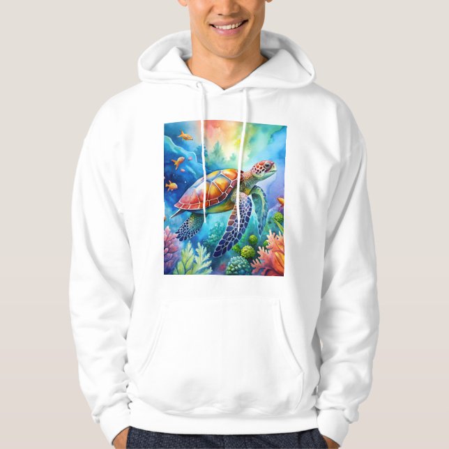 Painted Sea Turtle  Hoodie (Vorderseite)