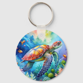 Painted Sea Turtle  Schlüsselanhänger