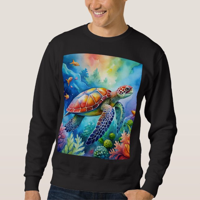 Painted Sea Turtle  Sweatshirt (Vorderseite)