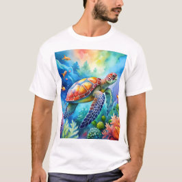 Painted Sea Turtle  T-Shirt