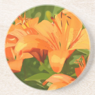 Painted Tiger Lily Garden Getränkeuntersetzer
