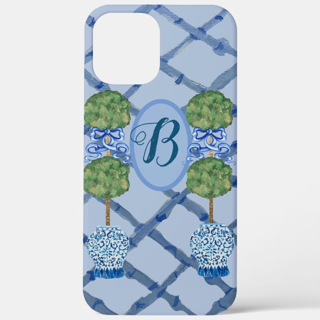 Painted Topiary Chinoiserie Ginger Jars Jar Case-Mate iPhone Hülle (Rückseite)