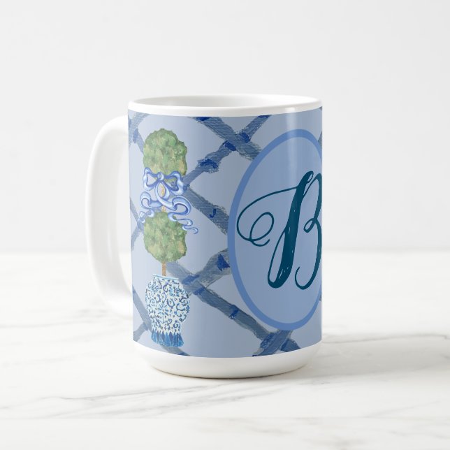 Painted Topiary Chinoiserie Ginger Jars Jar Kaffeetasse (Vorderseite Links)