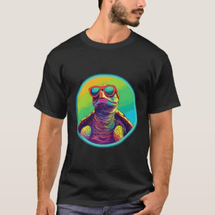 Painted Turtle Reptile Wearing Sonnenbrille T-Shirt