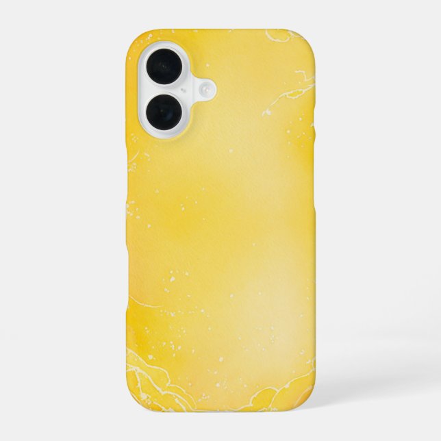 Painted Watercolor Yellow Light Frame Phone Case iPhone 16 Hülle (Rückseite)
