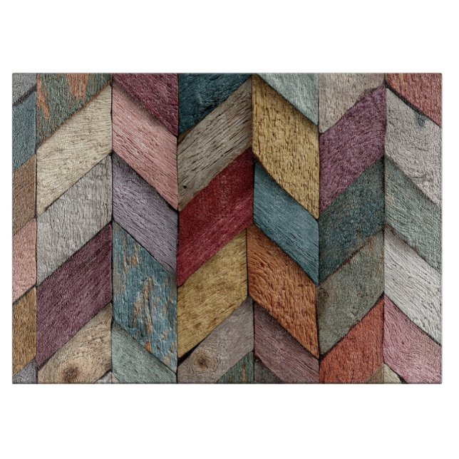 Painted Wood Cutting Board Schneidebrett (Vorderseite)