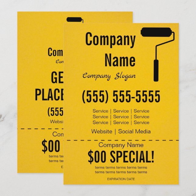Painter 12x18 Flyer Einladung (Vorne/Hinten)