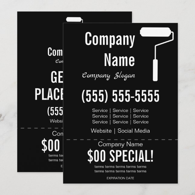 Painter 12x18 Flyer Einladung (Vorne/Hinten)