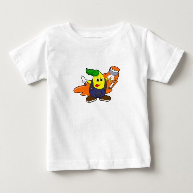 Painter als Maler mit Pinsel Baby T-shirt (Vorderseite)