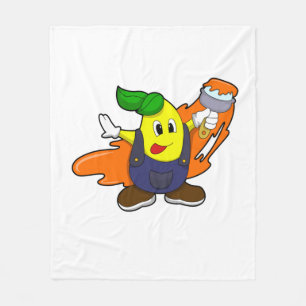 Painter als Maler mit Pinsel Fleecedecke
