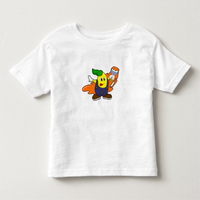 Painter als Maler mit Pinsel Kleinkind T-shirt (Vorderseite)