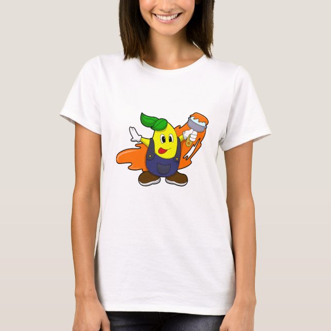 Painter als Maler mit Pinsel T-Shirt (Vorderseite)