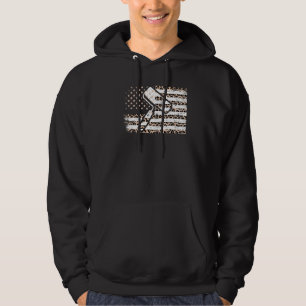 Painter American Flag Leopard drucken uns Flag 4. Hoodie