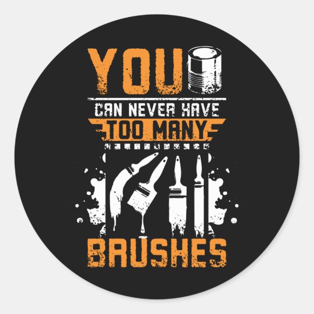 Painter Brush Runder Aufkleber (Vorderseite)