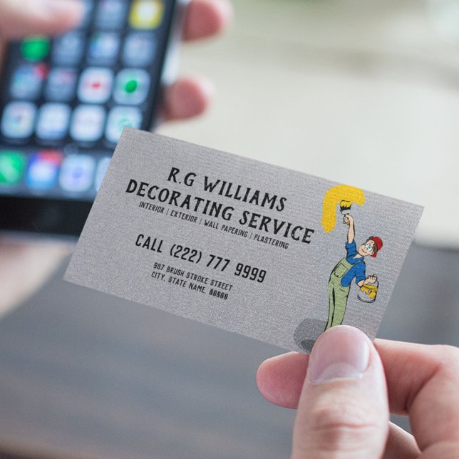 Painter & Decorator Interior and Exterior Visitenkarte (Von Creator hochgeladen)