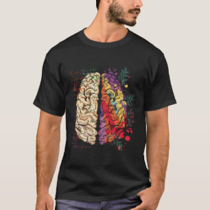 Painter Neuroscience Colorful Hu Brain T-Shirt