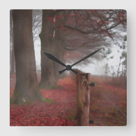 Painterly Beauty Autumn Muur Klokken Quadratische Wanduhr