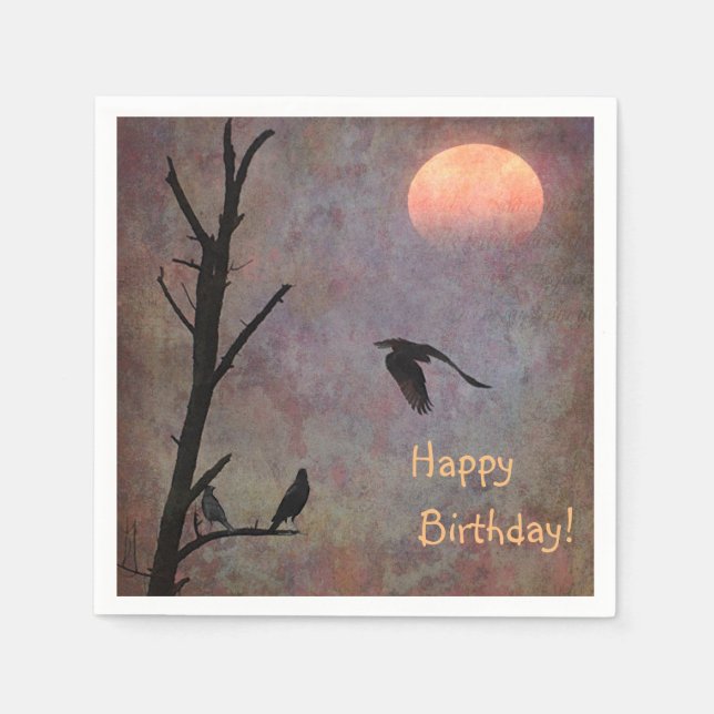 Painterly Birthday Serviette (Vorderseite)