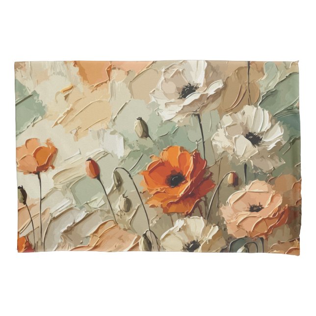 Painterly Bloomscape Kissenbezug (Vorderseite)