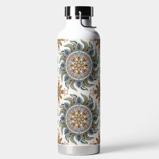 Painterly Boho Mandala Trinkflasche (links)