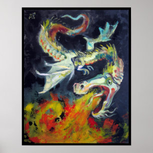Painterly Dragon Poster