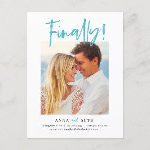 Painterly EndEDITABLE COLOR Save the Date Postkarte