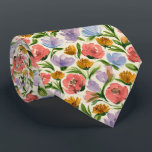 Painterly Floral Garden Pattern Krawatte<br><div class="desc">A lively painterly floral garden pattern featuring expressive brush-painted blossoms and vibrant colors. This artistic design captures the energy of hand-painted flowers in a modern decorative style.</div>