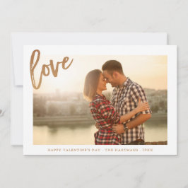 Painterly Liebe | Valentinstag Fotokarte | Gold Feiertagskarte