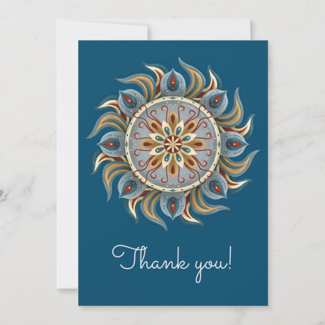 Painterly Mandala Dankeskarte (Vorderseite)