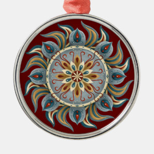 Painterly Mandala Ornament Aus Metall