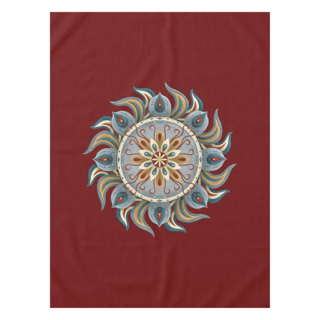 Painterly Mandala Tischdecke (Vorderseite)