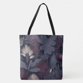 Painterly Plum Fig & Pampas Grass Autumn Tote Bag Tasche