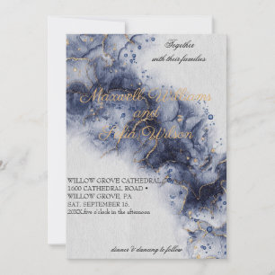 Painterly Watercolor Moody Wedding Einladung