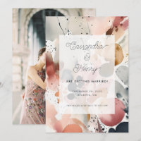 Painterly Watercolor Script Pastel Wedel Foto